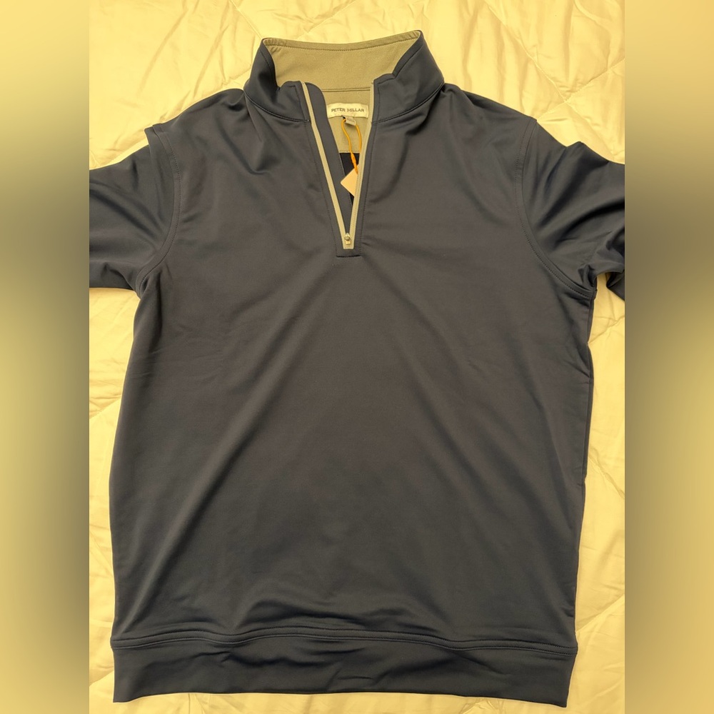 Peter Millar Blue Quarter-Zip Pullover